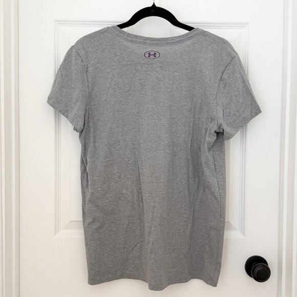 Women Under Armour Softball Bar T-Shirt Crew Neck in Grey Size Large - Picture 3 of 8
